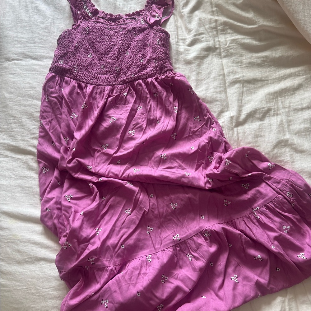 Cat & Jack Purple Kids Dress with Floral Accents